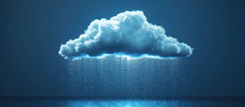 Data rain from a cloud computing concept.