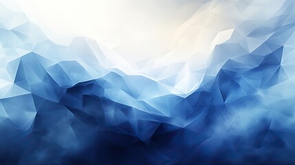 Abstract background with light blue and white geometric shapes, transitioning from light gray to medium gray