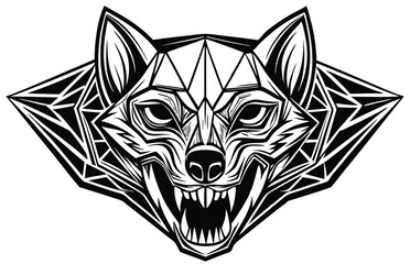 Wolf Skull Silhouette