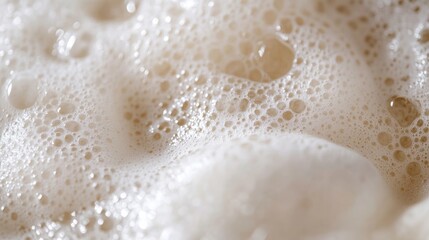 Fototapeta premium Creamy foam texture creates soft and inviting atmosphere, perfec