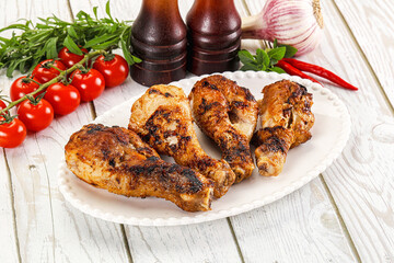 Hot and tasty chicken drumstick barbecue