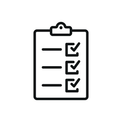 Clipboard stationary icon featuring a sleek and practical style, ideal for adding structure to productivity, paperwork, or task management-themed projects