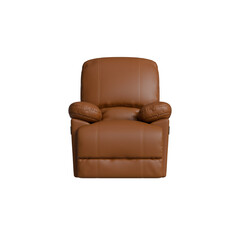 3d Render of brown sofa isolated