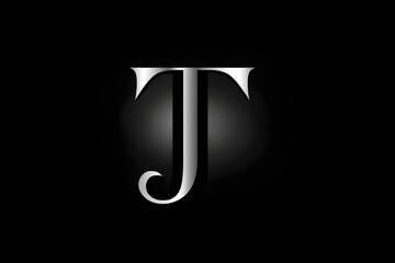 Minimalistic Black and White JT Logo Design Expressing Sophistication and Timeless Elegance