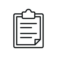 Clipboard stationary icon featuring a sleek and practical style, ideal for adding structure to productivity, paperwork, or task management-themed projects
