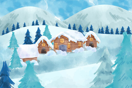 winter mountain landscape