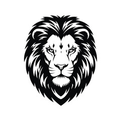 Lion face silhouette.