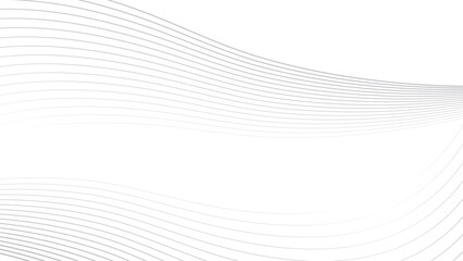 Black Wavy Lines Isolated on White Abstract Background