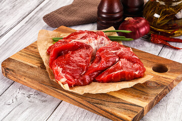 Raw beef meat for cooking
