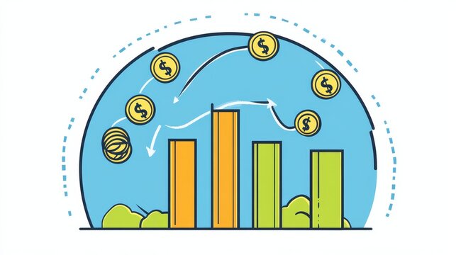 Building your financial fortress graphic representation of money wealth and investment growth