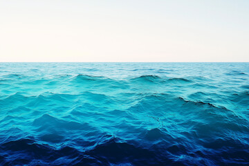 Obraz premium image of calm ocean with clear blue sky above, Sea backgrounds outdoors nature concept.