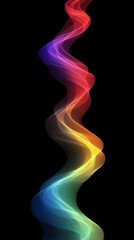 Abstract background with colorful wavy smoke waves texture flowing dynamic concept.