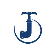 plumbing service silhouette vector clip art logo