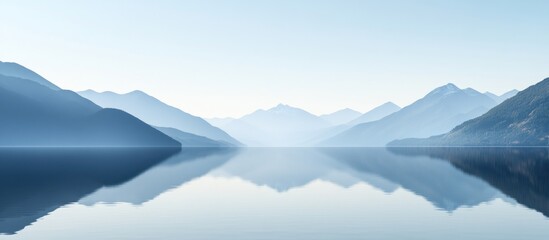 Fototapeta premium Serene mountain lake reflection.