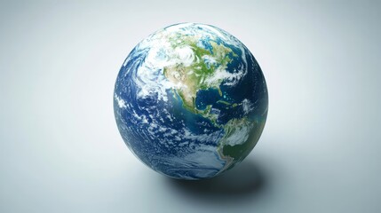 Fototapeta premium Breathtaking view of planet earth from space, stunning display of blue oceans continents and atmospheric clouds