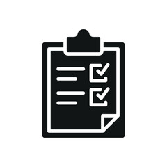 Clipboard stationary icon featuring a sleek and practical style, ideal for adding structure to productivity, paperwork, or task management-themed projects