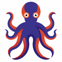 Fototapeta premium Octopus vector on white background.