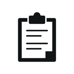 Clipboard stationary icon featuring a sleek and practical style, ideal for adding structure to productivity, paperwork, or task management-themed projects
