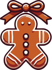 christmas gingerbread cookies illustrations vector