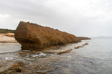 Beautiful day on the beach in Rimel, Bizerte, Tunisia