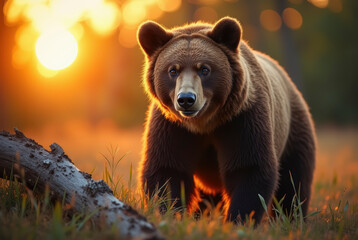 Obraz premium Grizzly bear in natural habitat