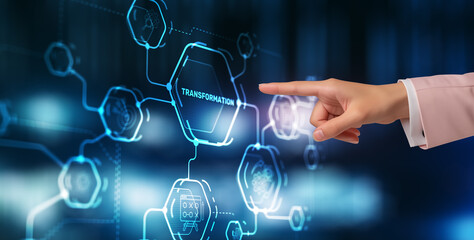 Transformation and Digitalization Technology and Business concept