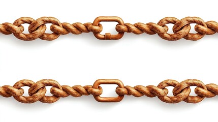 Obraz premium Braided Rope Chain Patterns, intricate designs showcasing interwoven textures and forms, ideal for textile or graphic applications.