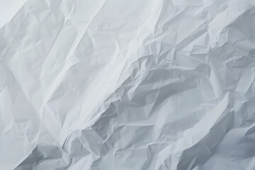 Fototapeta premium A close-up photo of a white piece of paper that has been crumpled, A white canvas with soft, blurred shapes