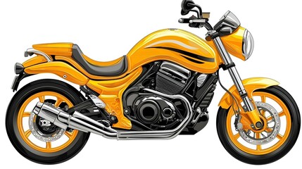 Obraz premium Sleek modern motorcycle design showcasing vibrant colors and innovative features against a clean white backdrop, emphasizing its dynamic appeal.