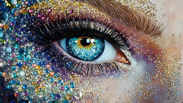 Rhinestone Video. Dazzling elegance and glamour, sparkling crystals create a shimmering look.