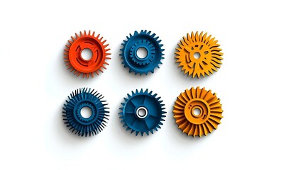 Flat icons of saw blades for woodworking machines, showcasing various designs and sizes, ideal for industrial and DIY woodworking applications.