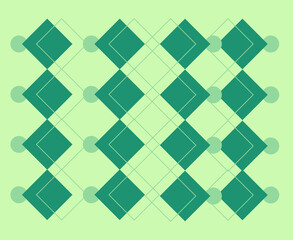 Obraz premium Abstract shades of green geometric seamless pattern 