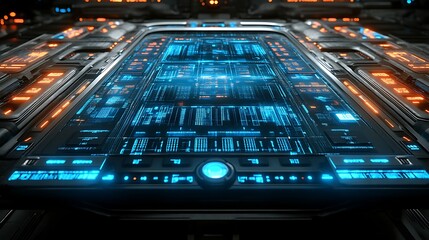 Obraz premium Futuristic Technology Interface Panel Display System
