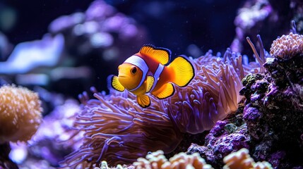 Ocellaris Clownfish in Vibrant Coral Reef Habitat
