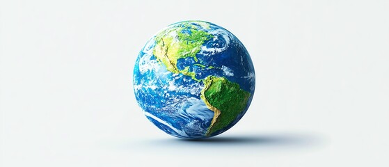 A clean and vibrant blue and green Earth globe, Earth Day logo design, ecoconscious environmental protection, Save the Planet concept, sustainability message