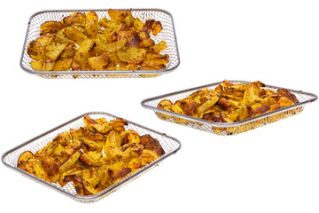 fried potatoes isolated