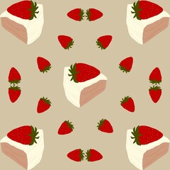 Fresh Strawberry Cream Cake