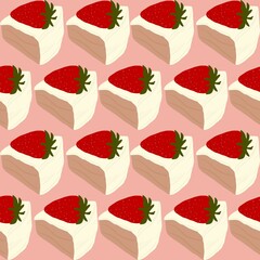 Fresh Strawberry Cream Cake