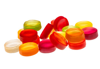 jelly fruit candies isolated