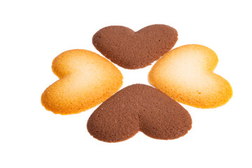 cookie heart isolated