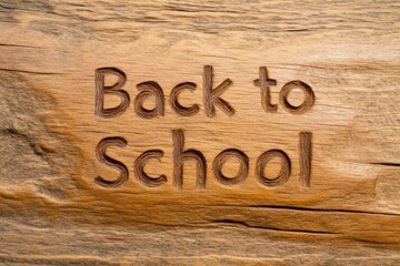 Back to School Wooden Sign - Rustic wooden sign, carved lettering, back to school, education, autumn, learning, new beginnings.