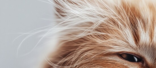Naklejka premium Close-up of a ginger cat's eye and fur.
