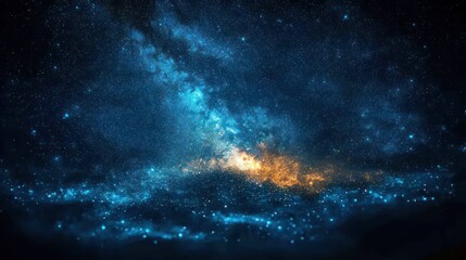 Obraz premium Cosmic Nebula: A Celestial Tapestry of Stars and Gas