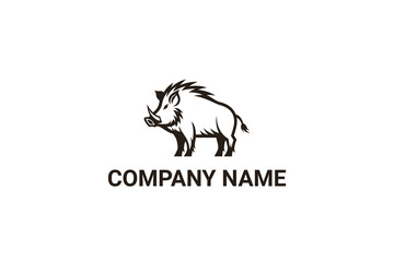 Creative Iconic Wild Boar Logo Design Template