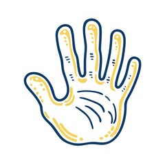 Obraz premium Artistic hand illustration with intricate designs, creative expression