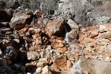 Rocky stream landscape. High quality photo