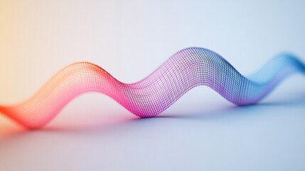 Fototapeta premium Abstract colorful wave, flowing lines, vibrant gradient, digital art, modern design.