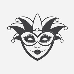 Obraz premium Colorful Mardi gras mask collection, Vector carnival mask with feathers with black and white Isolated vector illustration