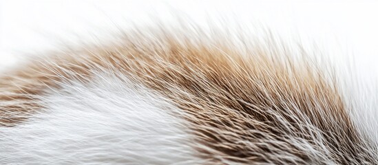 Obraz premium Close-up of soft, light brown and white animal fur texture.