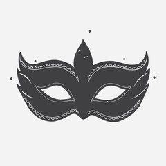 Vector illustration of black and white mask icon vector for web and mobile app